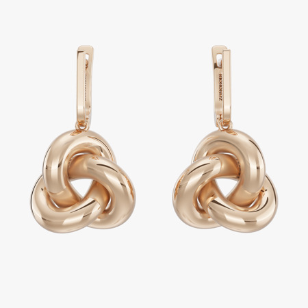 Gold Fractal Earrings Code 32036 (Large)